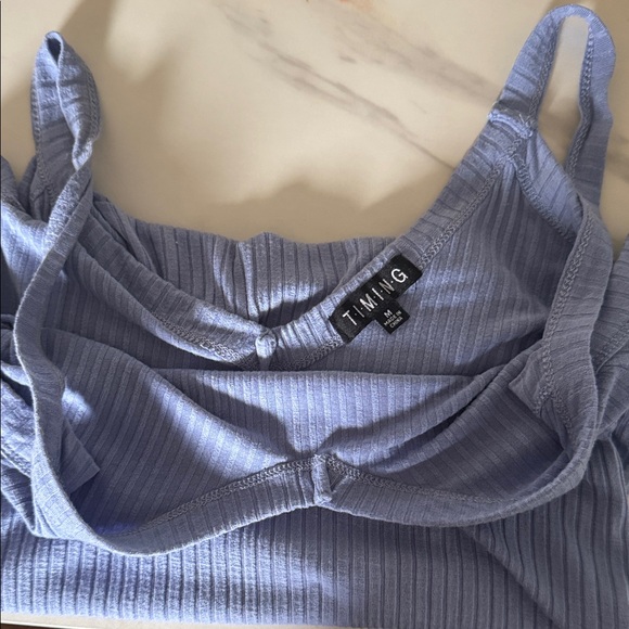 Timing Lavender Ribbed Crop Top - Picture 2 of 3